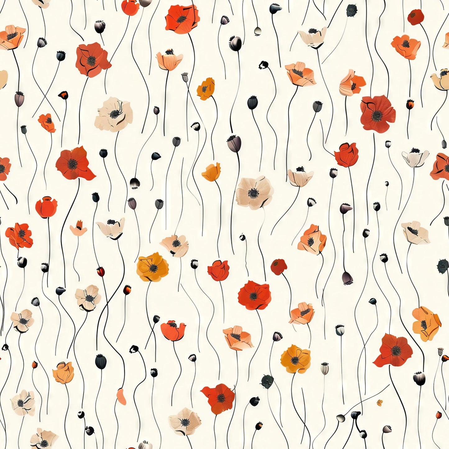 Eigenproduktion Stoff Boho Blumen