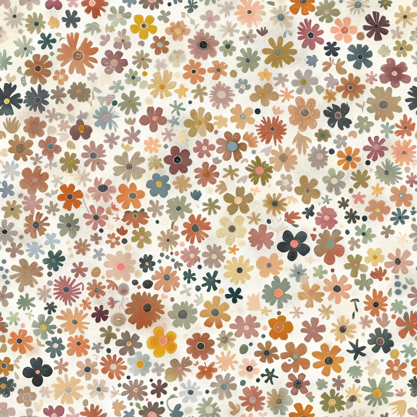 Eigenproduktion Stoff Boho Blumen
