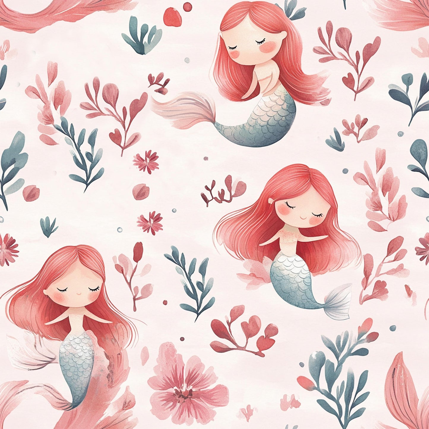 Eigenproduktion Stoff Meerjungfrau