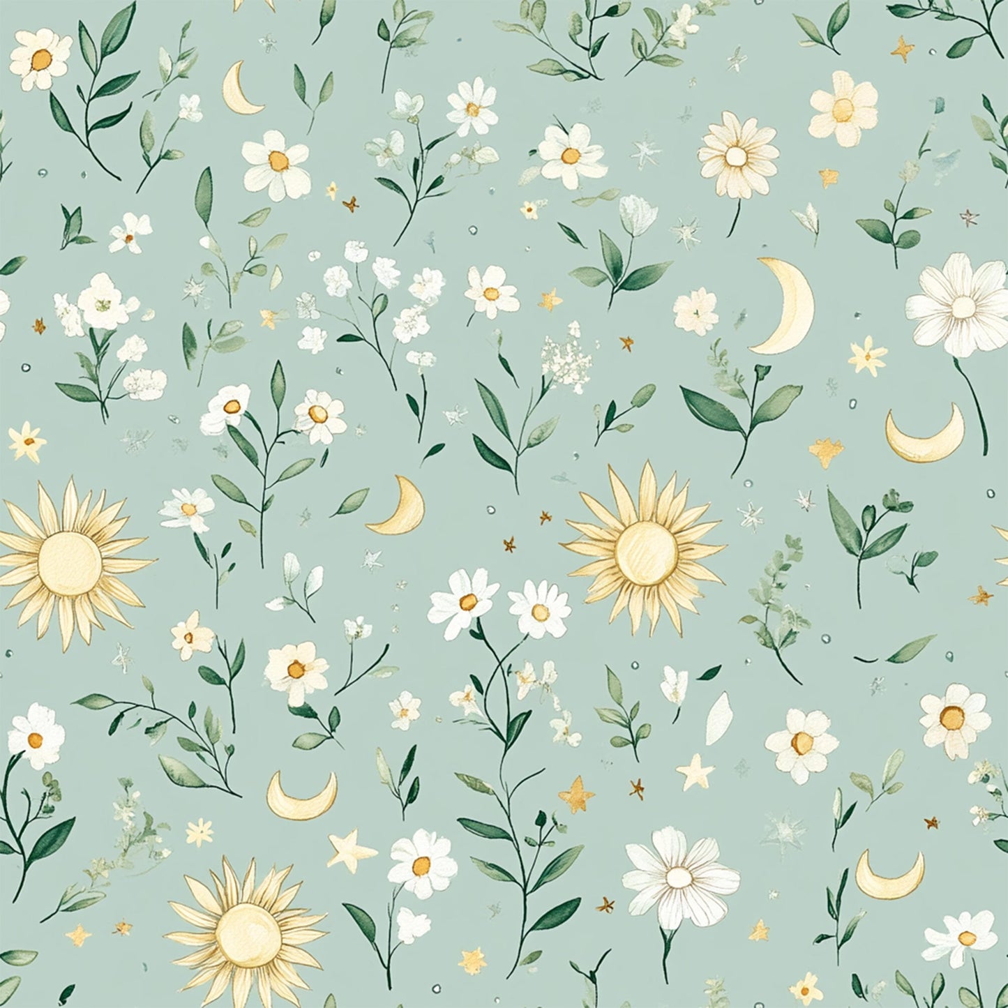 Eigenproduktion Stoff Gänseblümchen