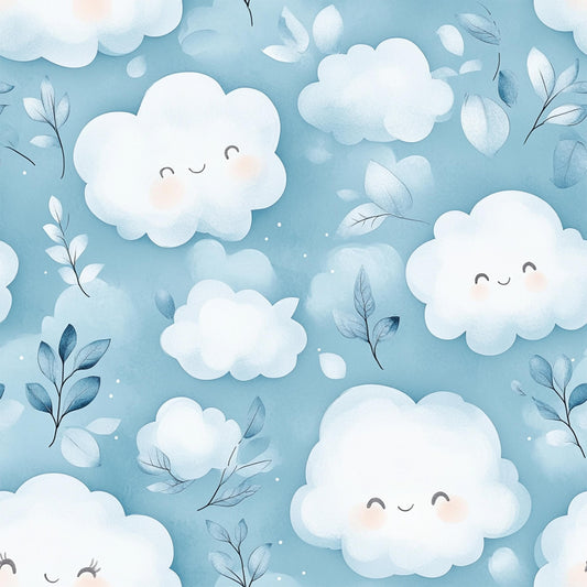 Eigenproduktion Stoff Wolken