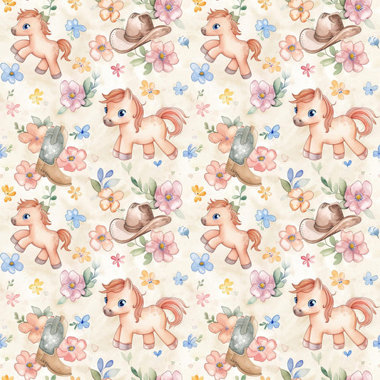Eigenproduktion Stoff Pferde /Pony