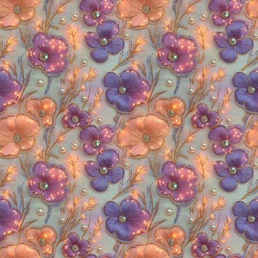 Eigenproduktion Stoff 3D Blumen