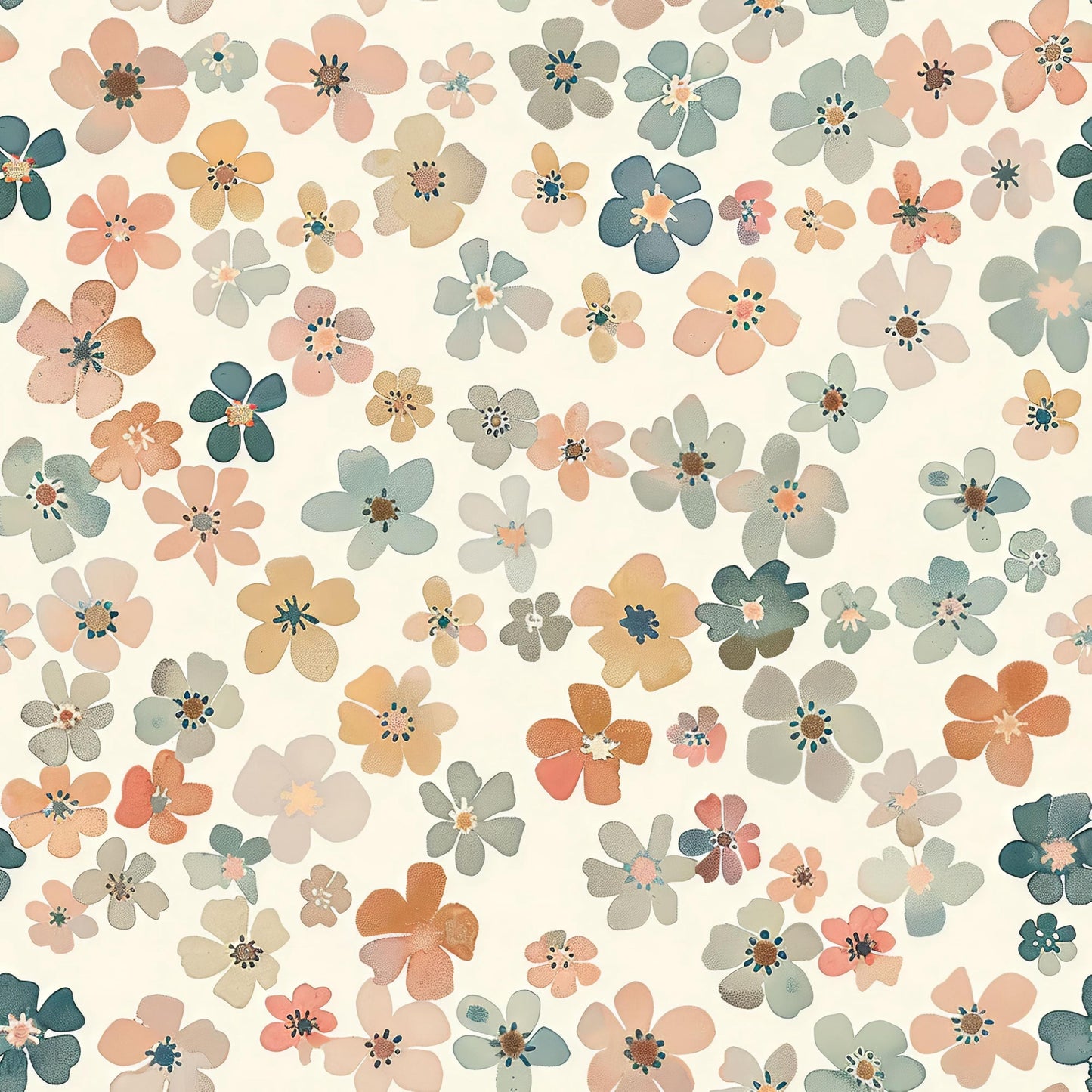 Eigenproduktion Stoff Boho Blumen