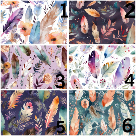 Eigenproduktion Stoff Federn