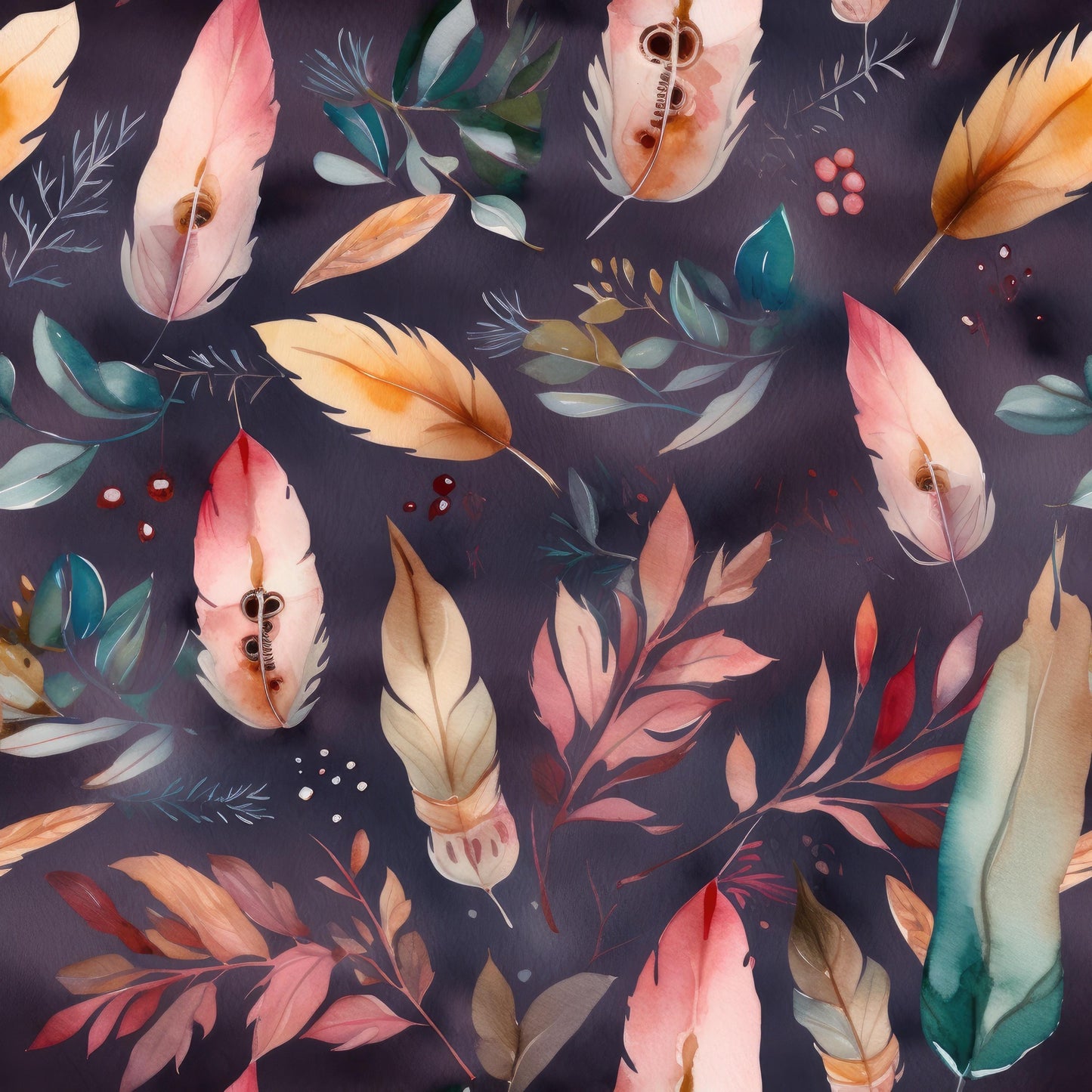 Eigenproduktion Stoff Federn