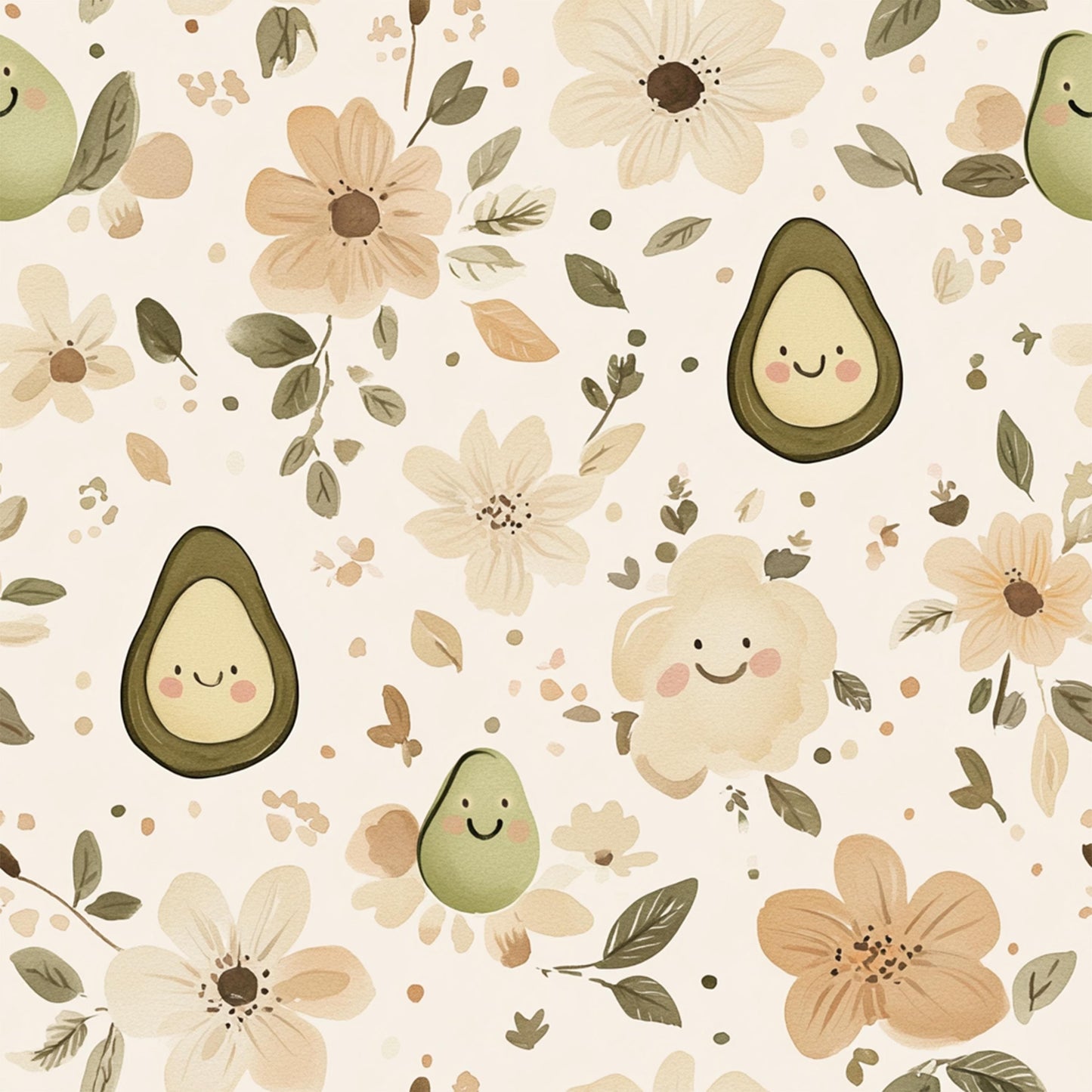 Eigenproduktion Stoff Avocado