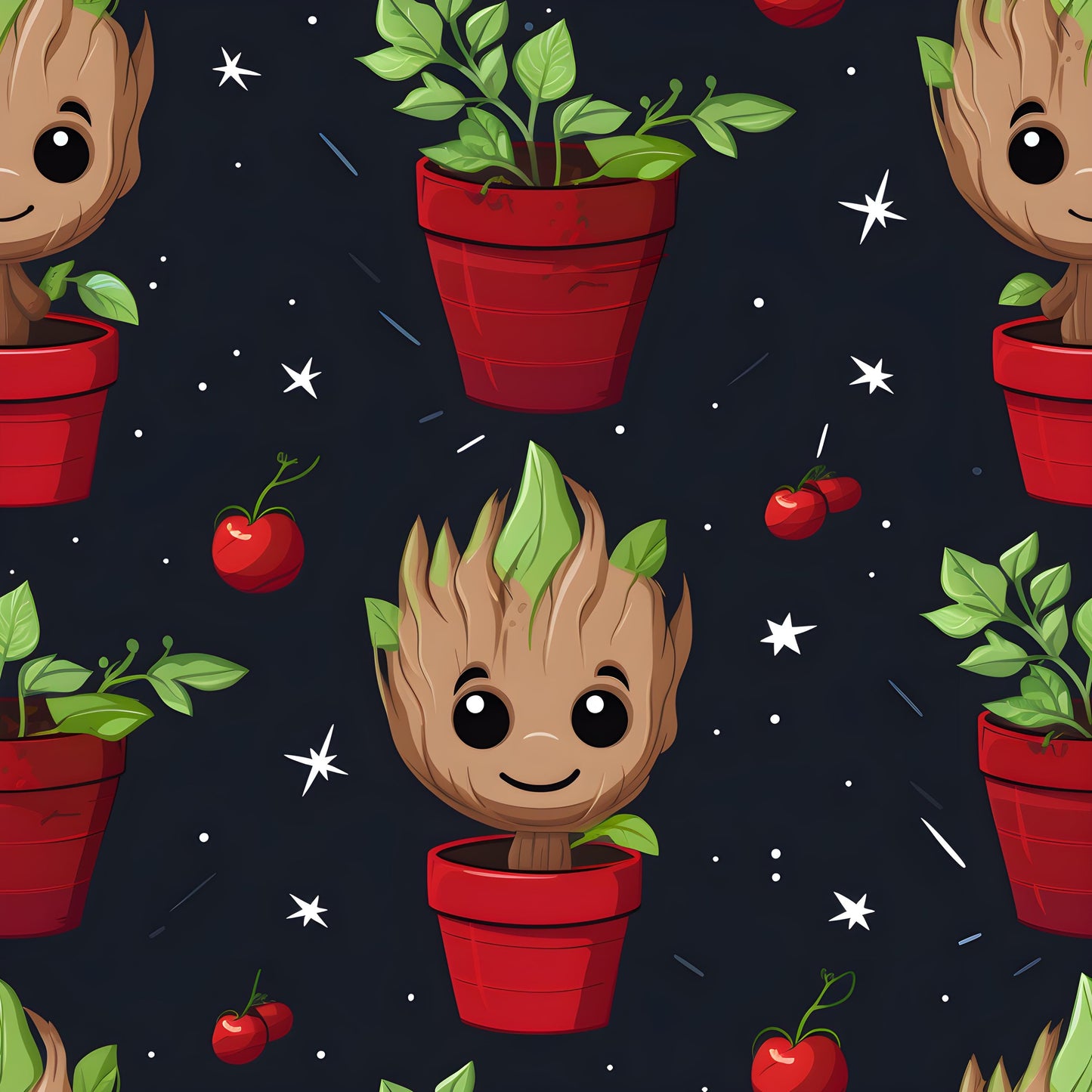 Eigenproduktion Stoff Baby Groot