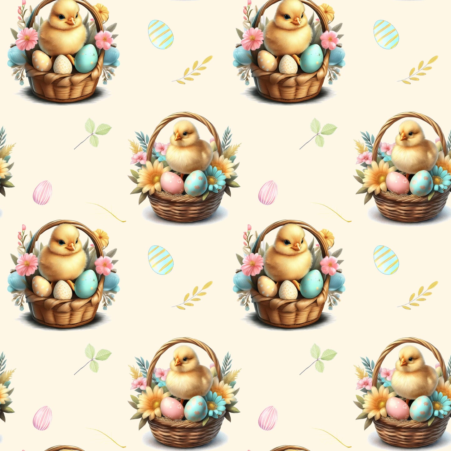 Eigenproduktion Stoff Ostern Küken