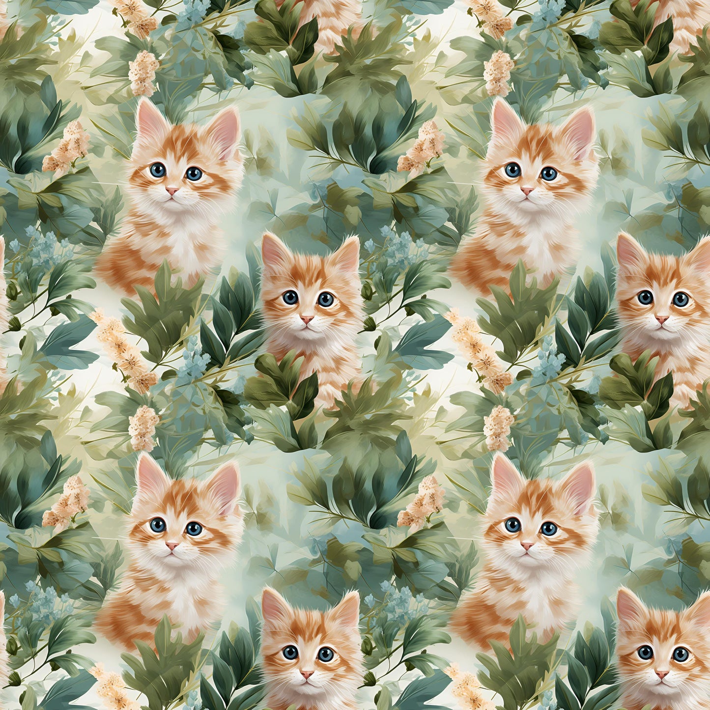 Eigenproduktion Stoff Katzen