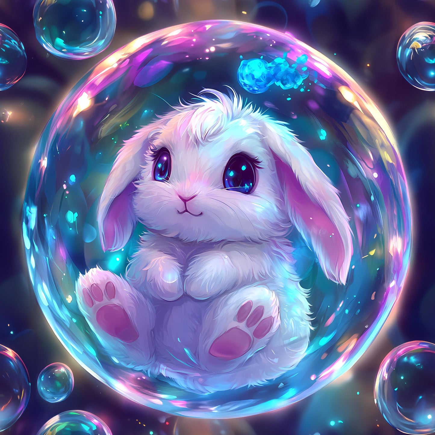 Eigenproduktion Stoff niedlicher Hase