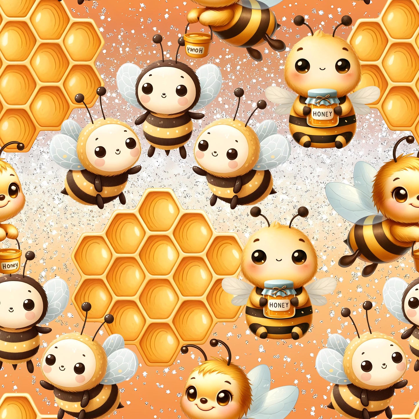 Eigenproduktion Stoff Bienen