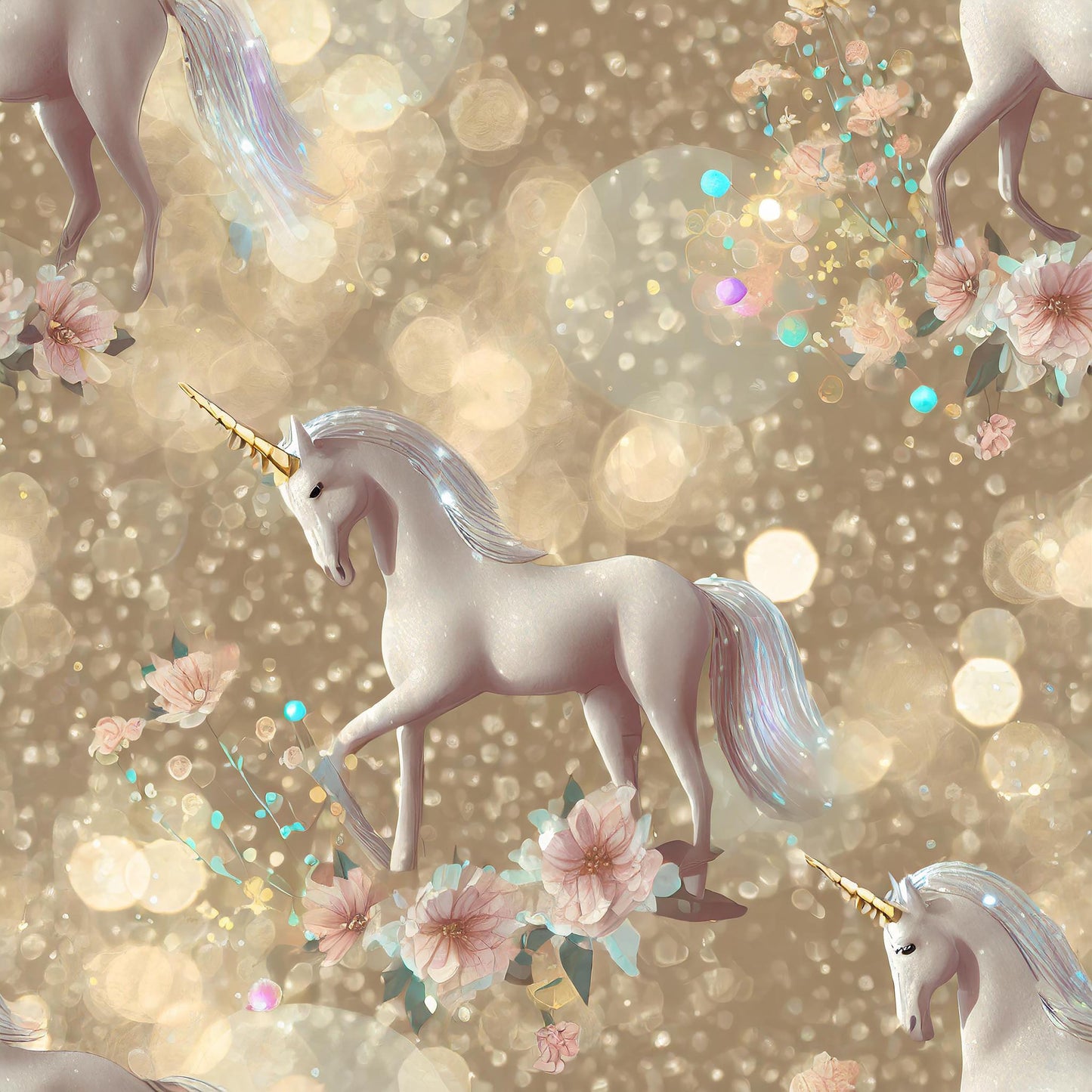 Eigenproduktion Stoff Einhorn