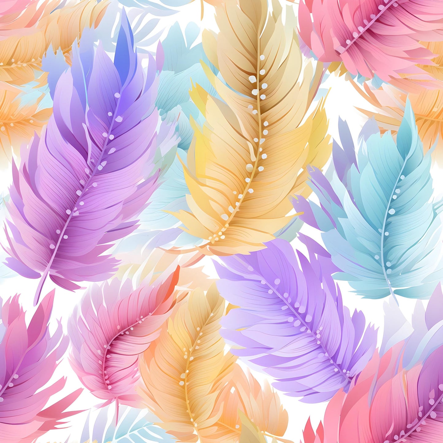 Eigenproduktion Stoff Federn