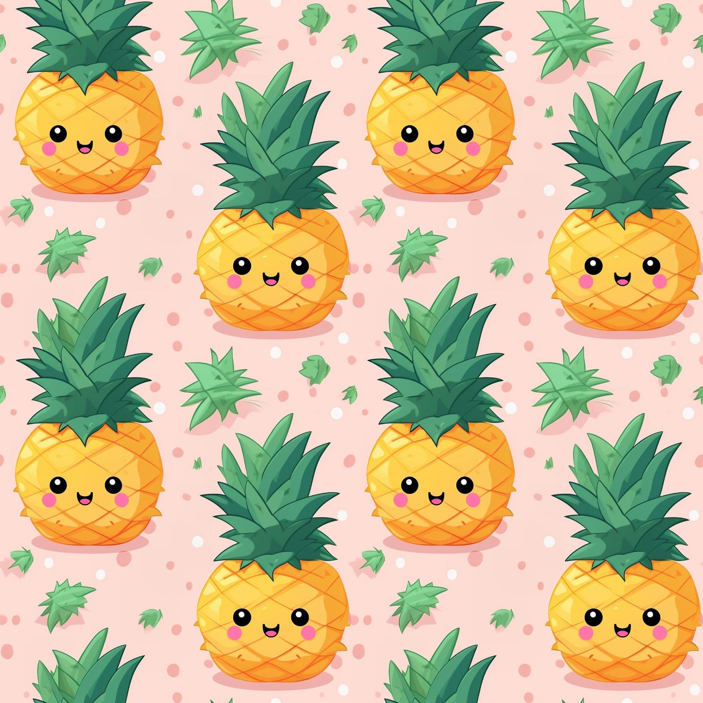 Eigenproduktion Stoff Ananas