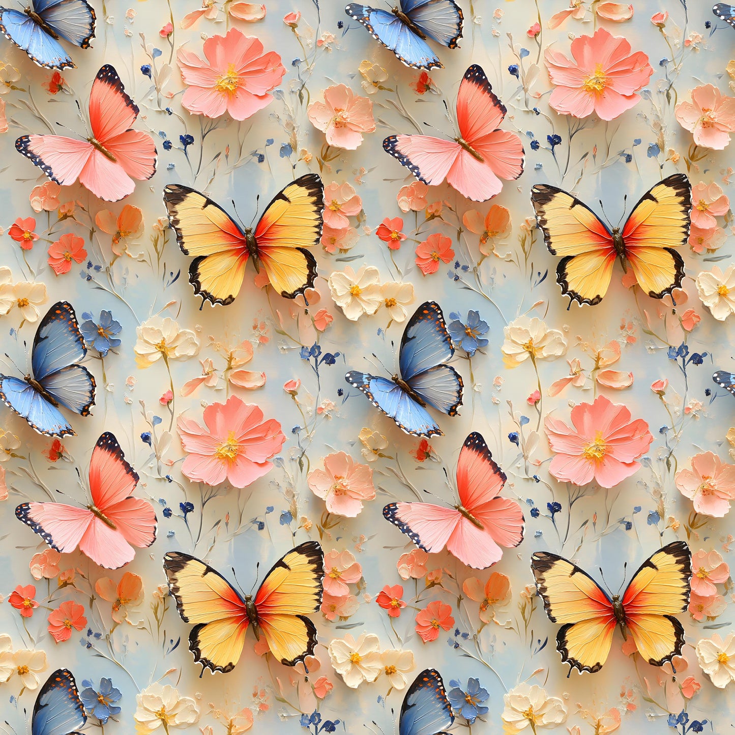 Eigenproduktion Stoff 3D Schmetterling