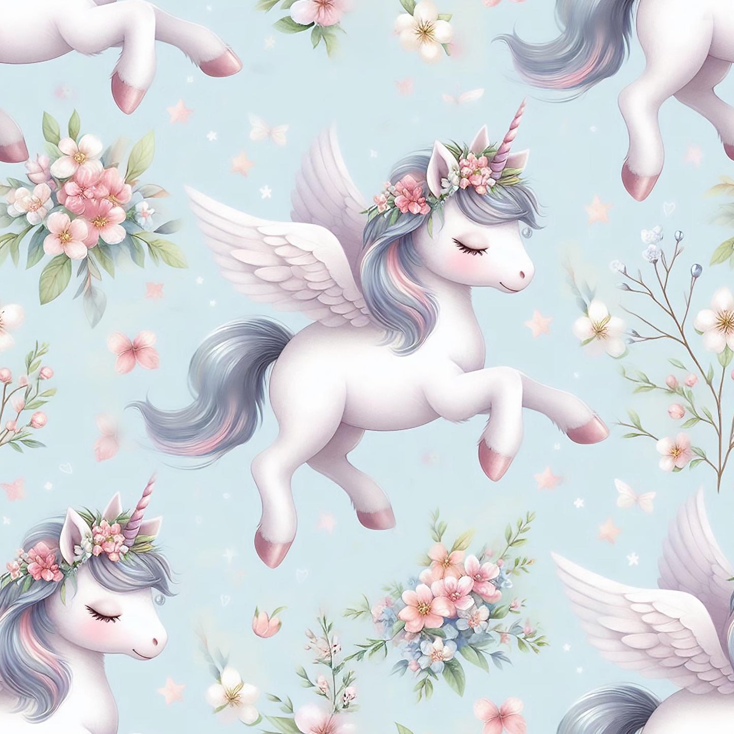 Eigenproduktion Stoff Einhorn