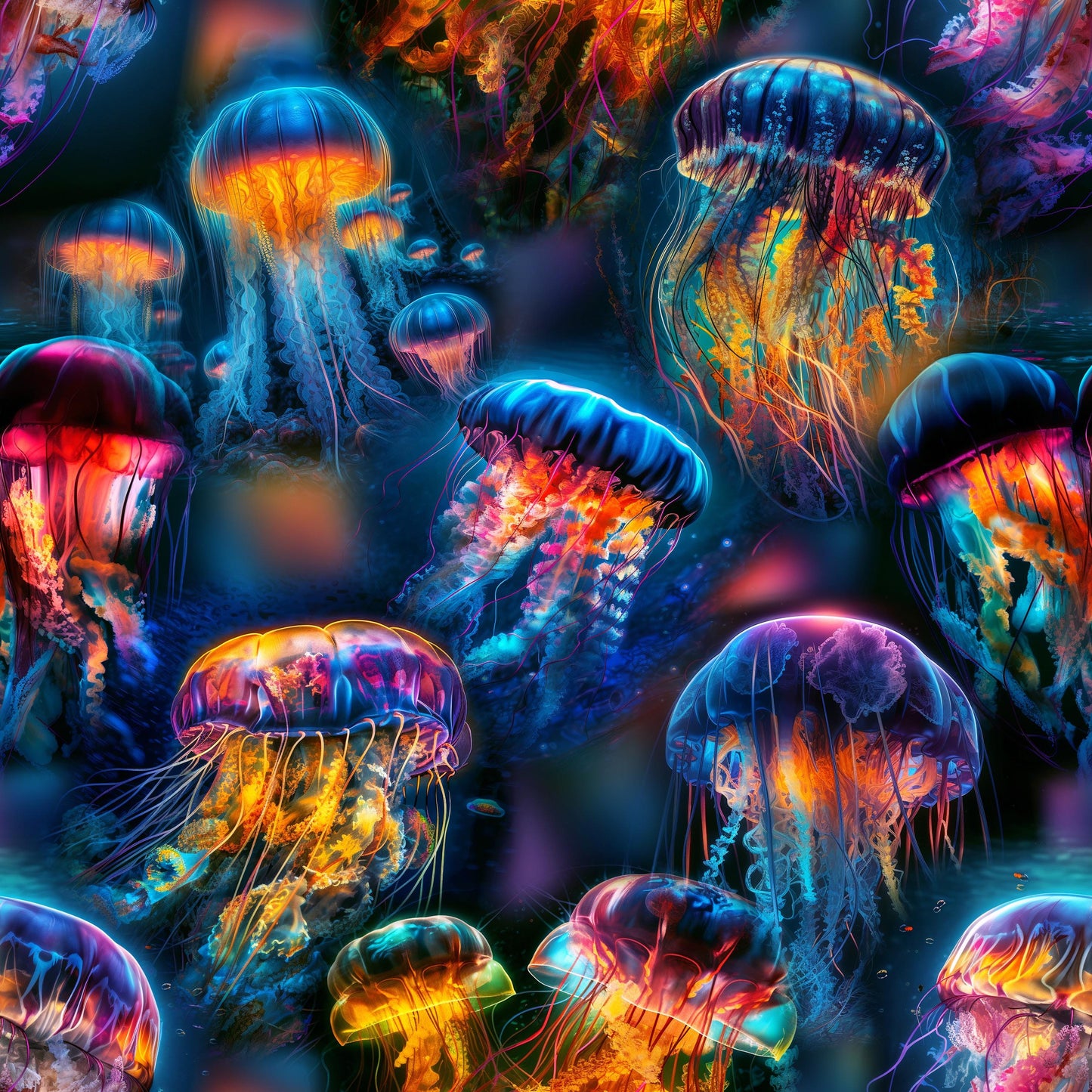 Eigenproduktion Stoff Quallen