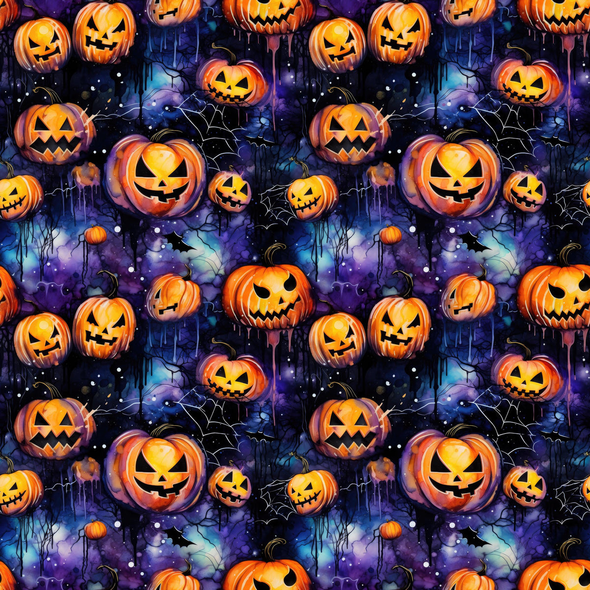 Eigenproduktion Stoff Halloween - Kürbis