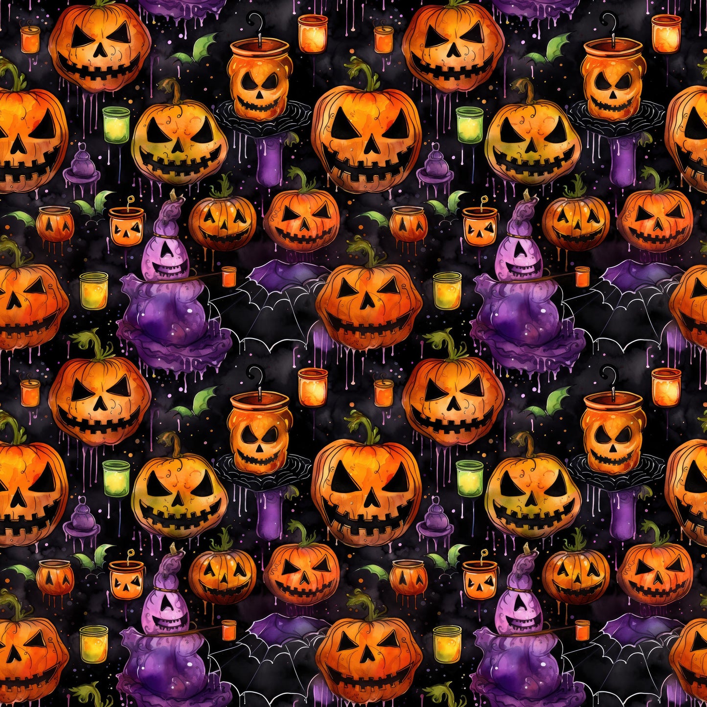 Eigenproduktion Stoff Halloween - Kürbis