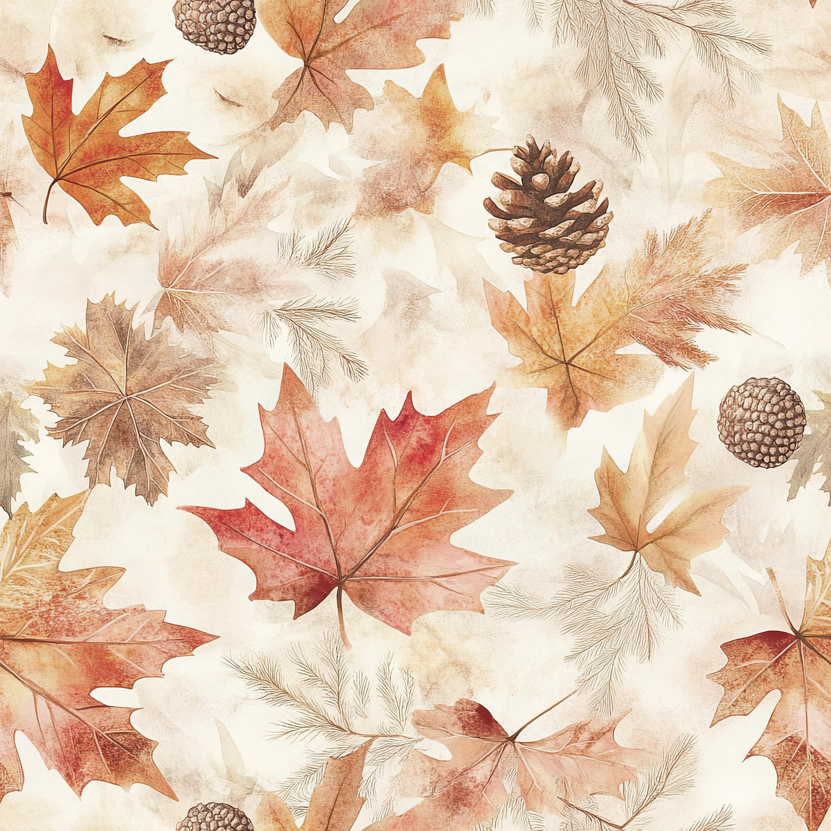 Eigenproduktion Stoff Herbst - Blätter