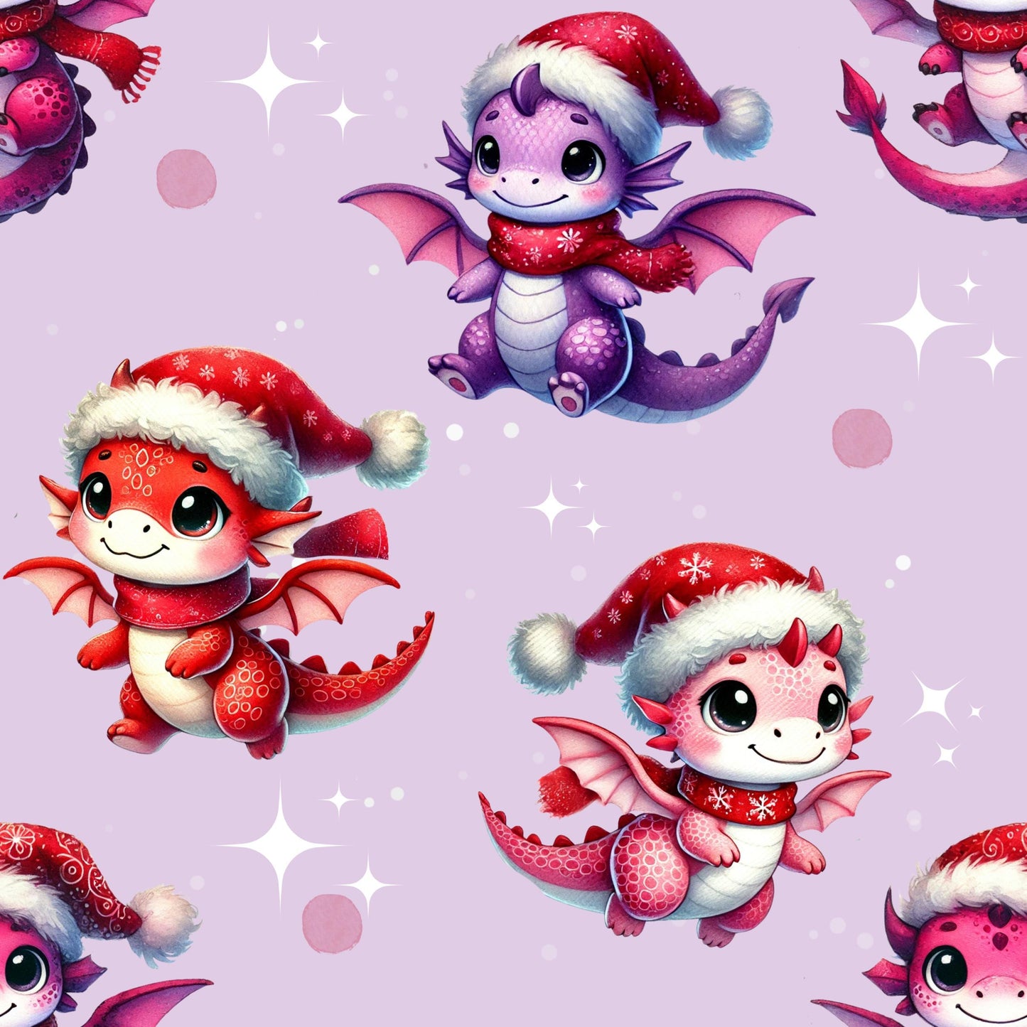Eigenproduktion Stoff Drachen Weihnachten