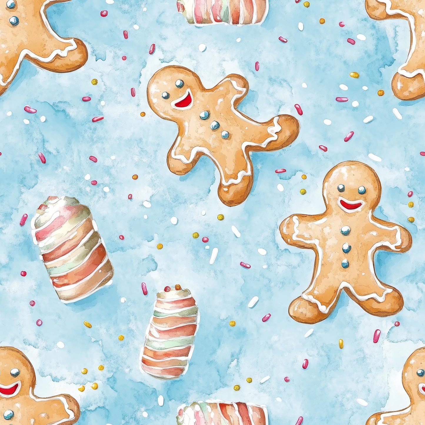 Eigenproduktion Stoff Winter - Weihnachten - Kekse