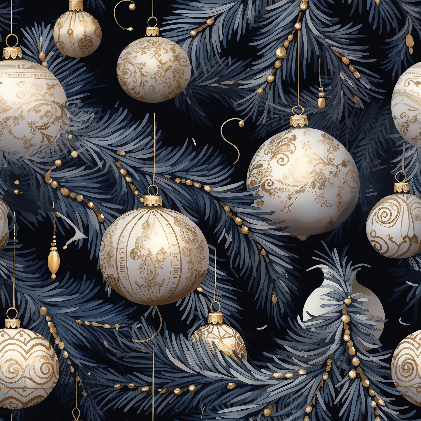 Eigenproduktion Stoff Weihnachtskugeln