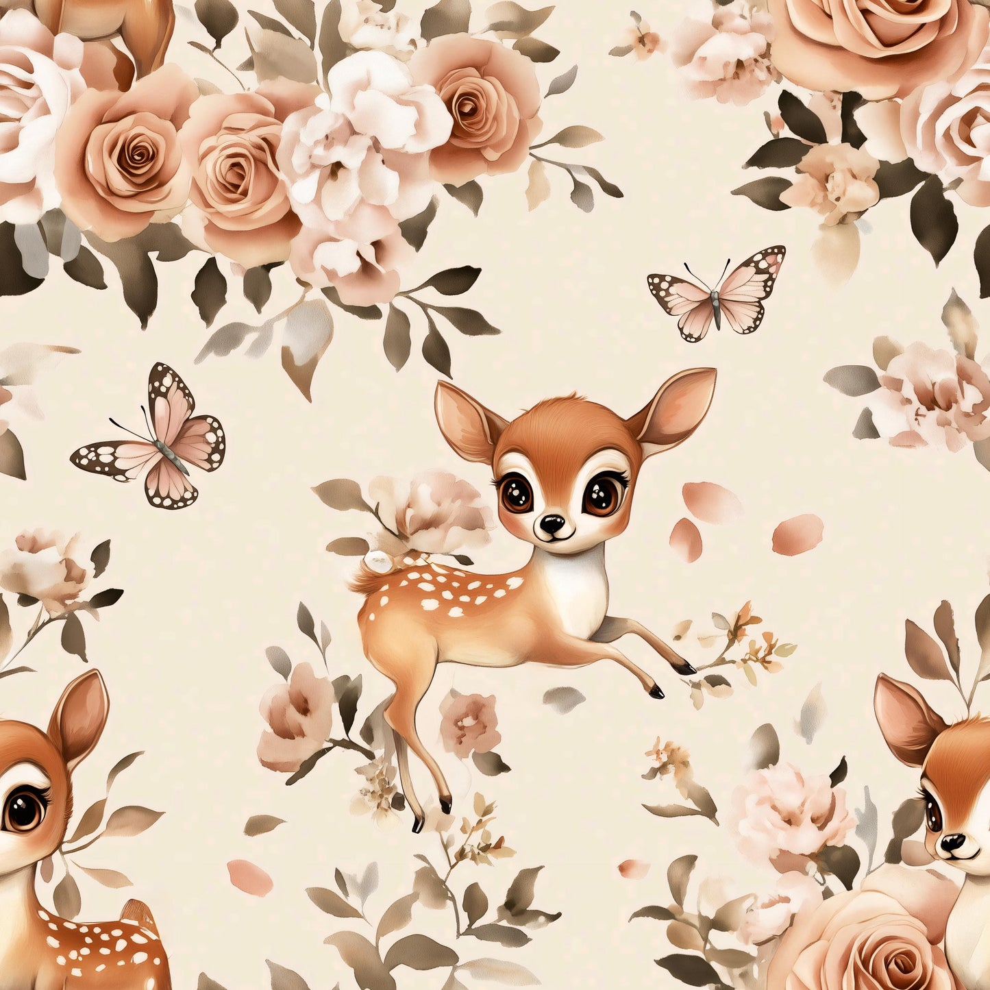 Eigenproduktion Stoff Reh