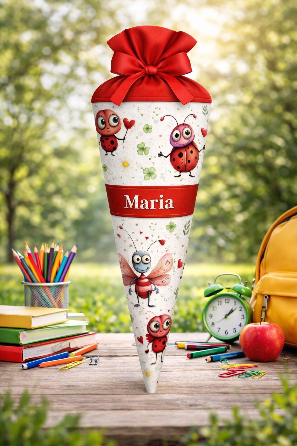 Schultüte - Zuckertüte, Marienkäfer, Schultüte personalisiert