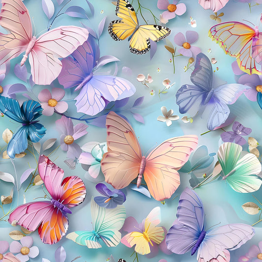 Eigenproduktion Stoff 3D Schmetterling