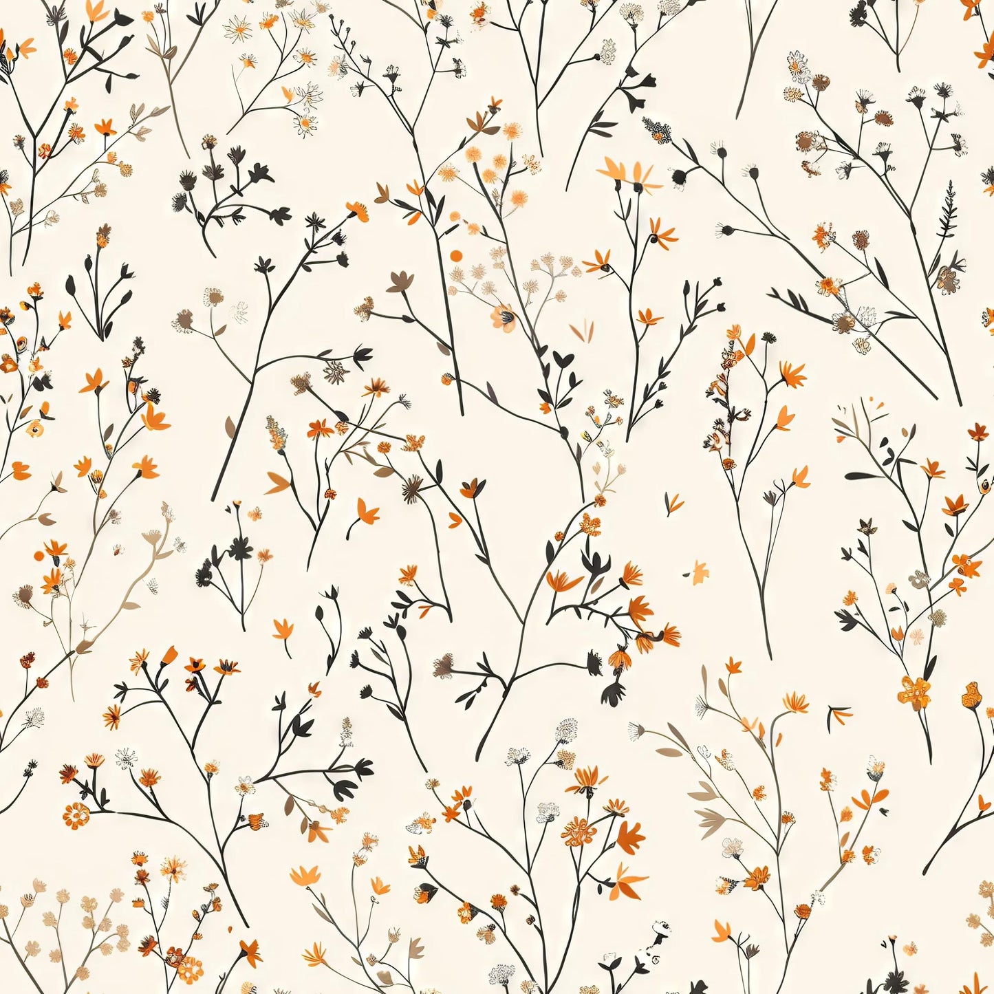 Eigenproduktion Stoff Boho Blumen