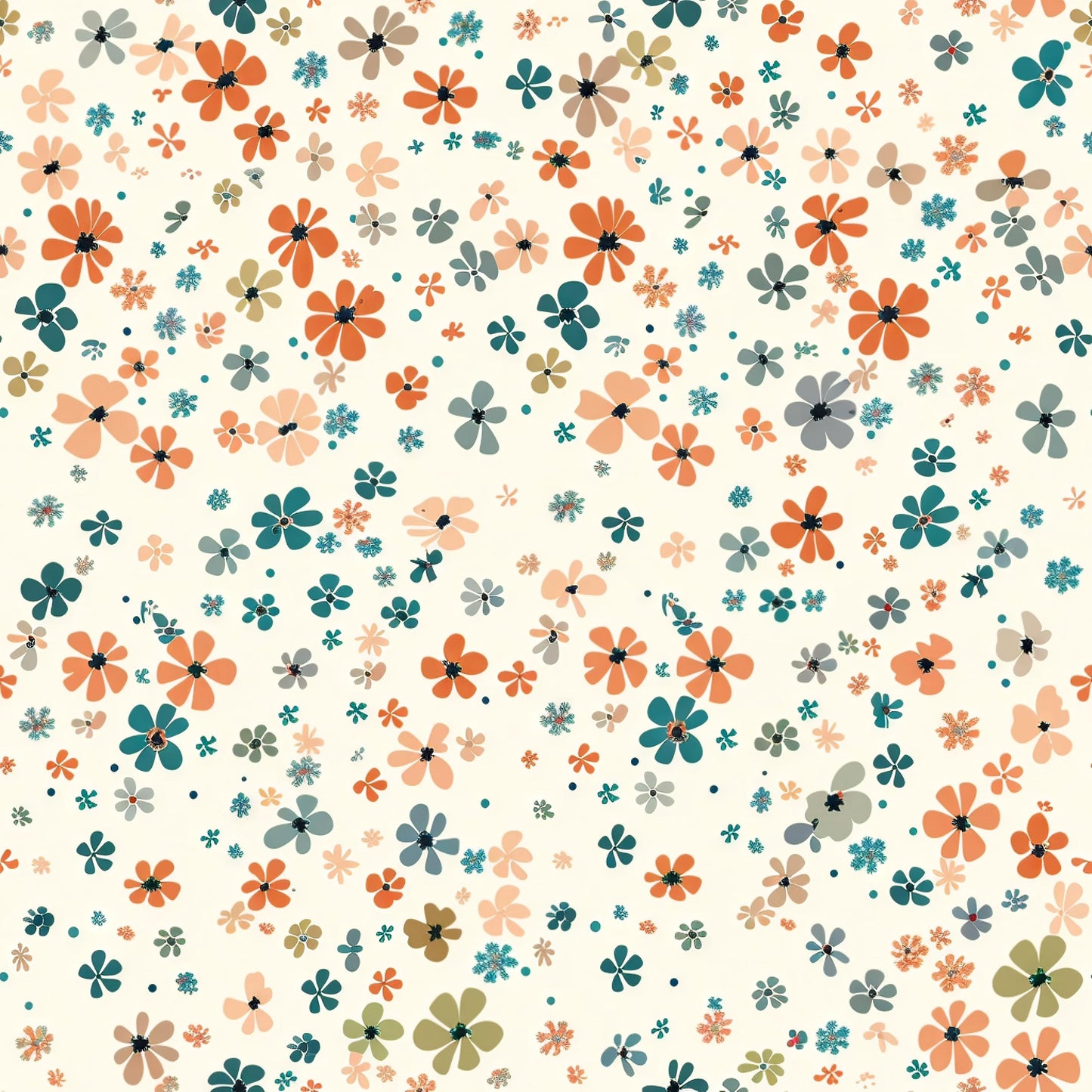 Eigenproduktion Stoff Boho Blumen