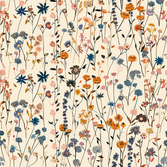 Eigenproduktion Stoff Boho Blumen