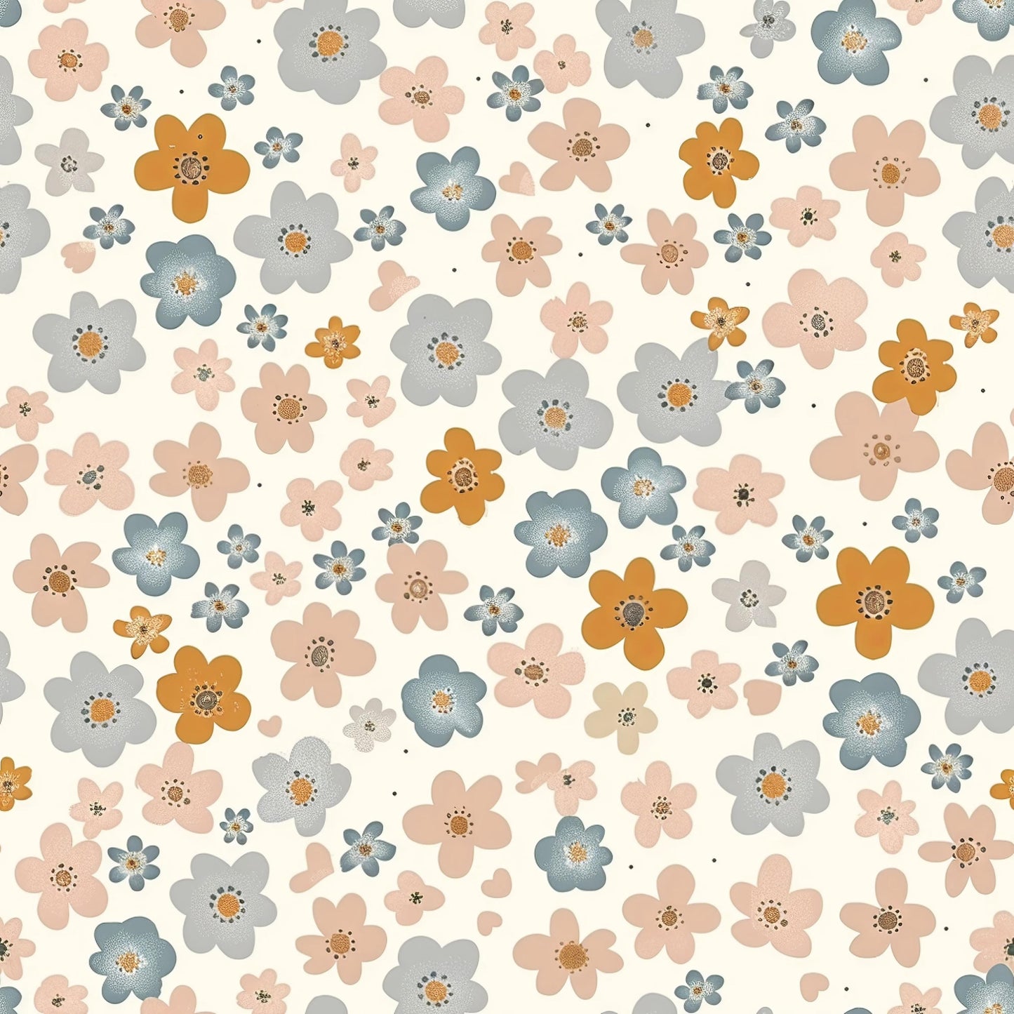 Eigenproduktion Stoff Boho Blumen