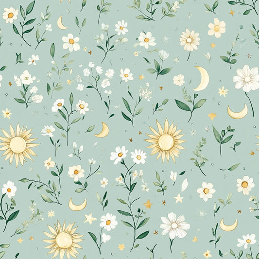Eigenproduktion Stoff Gänseblümchen
