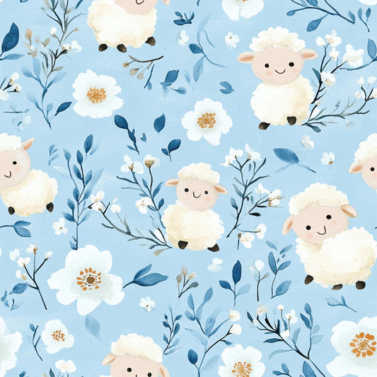 Eigenproduktion Stoff Schafe