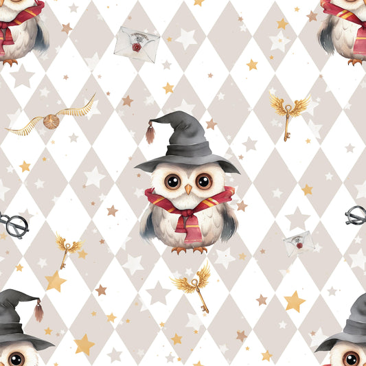 Eigenproduktion Stoff Zauber Eule