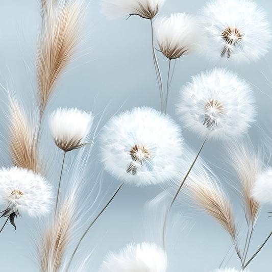 Eigenproduktion Stoff Pusteblume