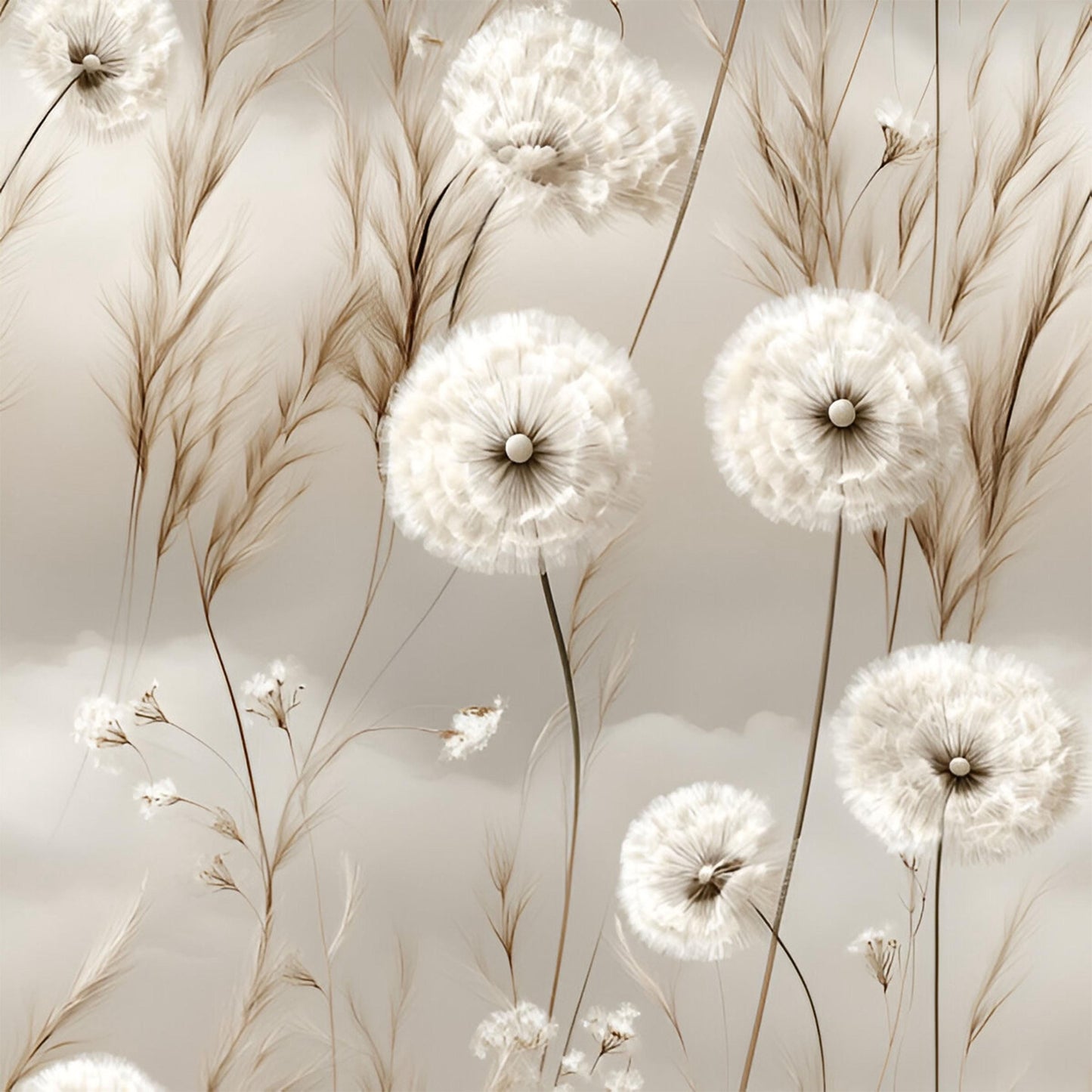 Eigenproduktion Stoff Pusteblume