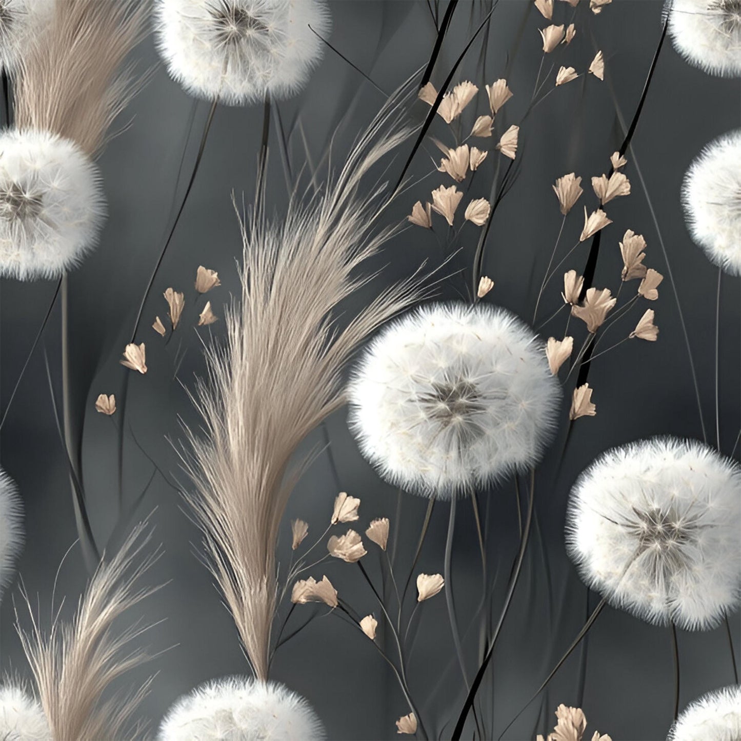 Eigenproduktion Stoff Pusteblume