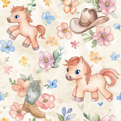 Eigenproduktion Stoff Pferde /Pony