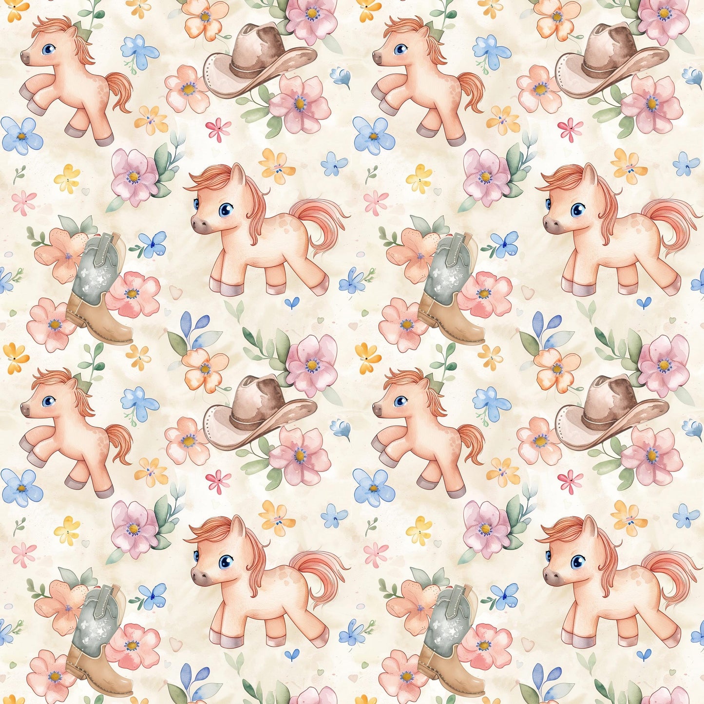 Eigenproduktion Stoff Pferde /Pony