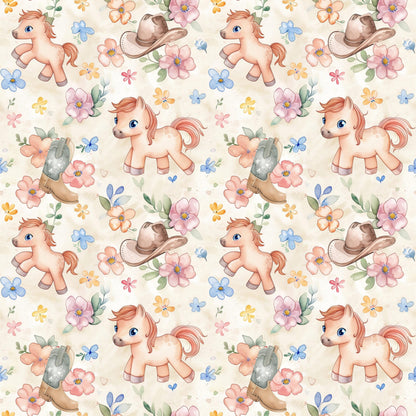 Eigenproduktion Stoff Pferde /Pony