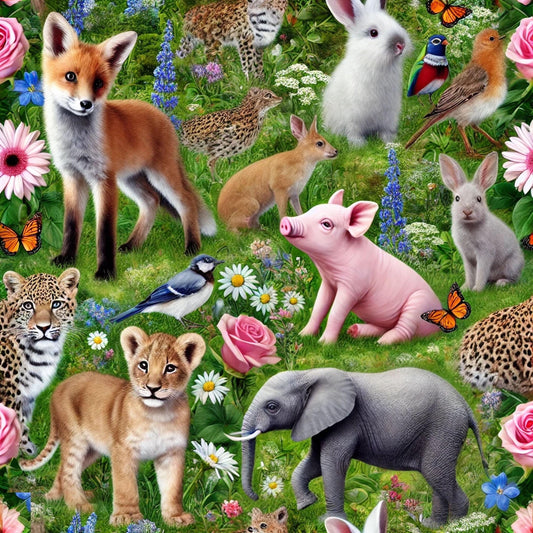 Eigenproduktion Stoff Tiere