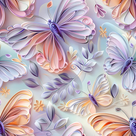 Eigenproduktion Stoff 3D Schmetterling