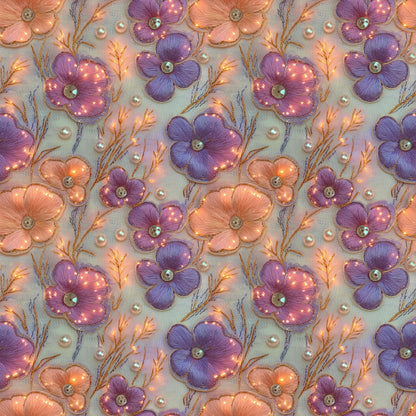 Eigenproduktion Stoff 3D Blumen