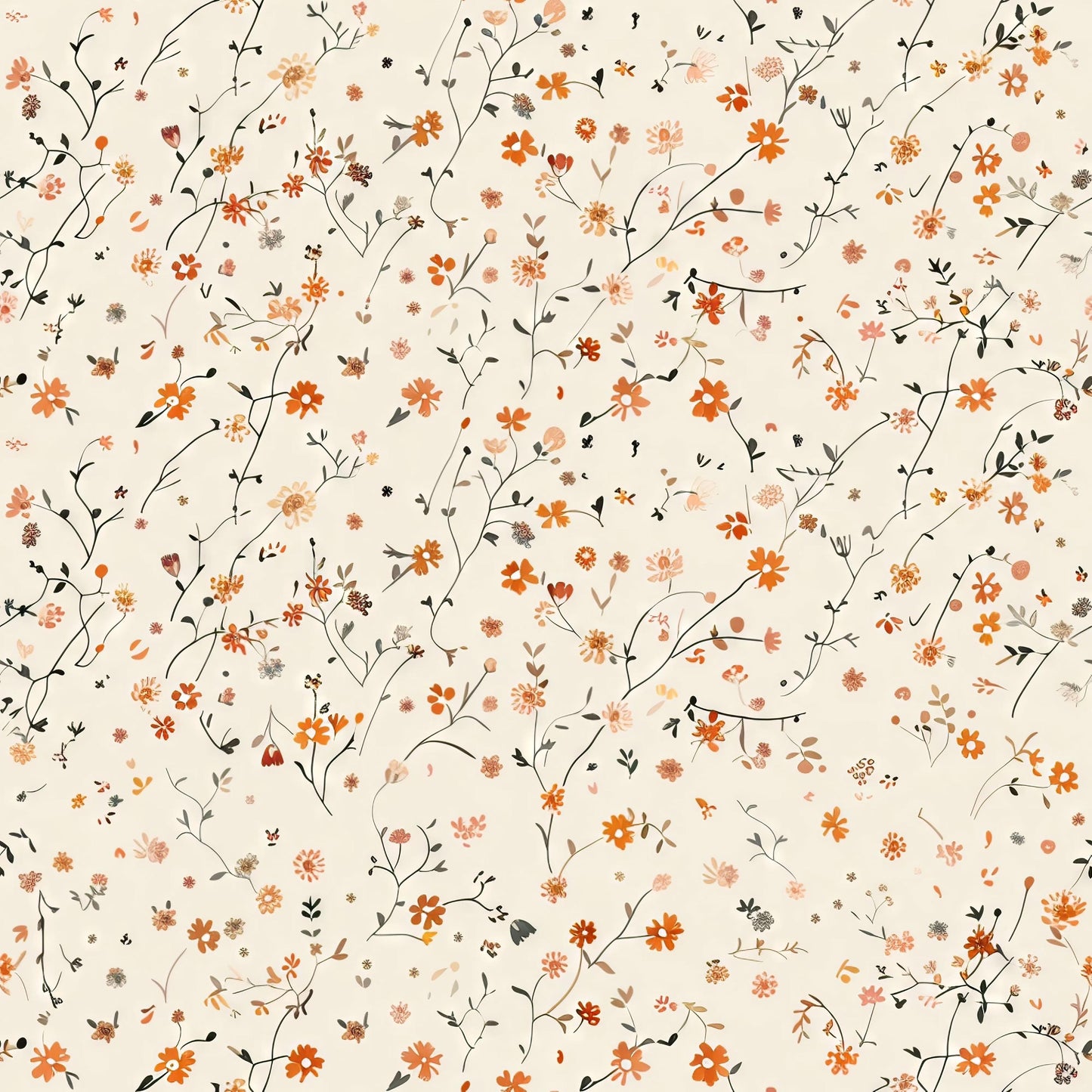 Eigenproduktion Stoff Boho Blumen