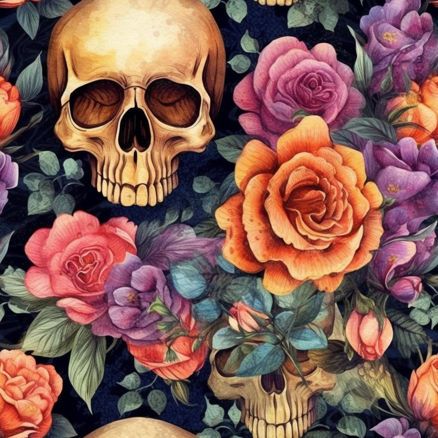 Eigenproduktion Stoff Skull