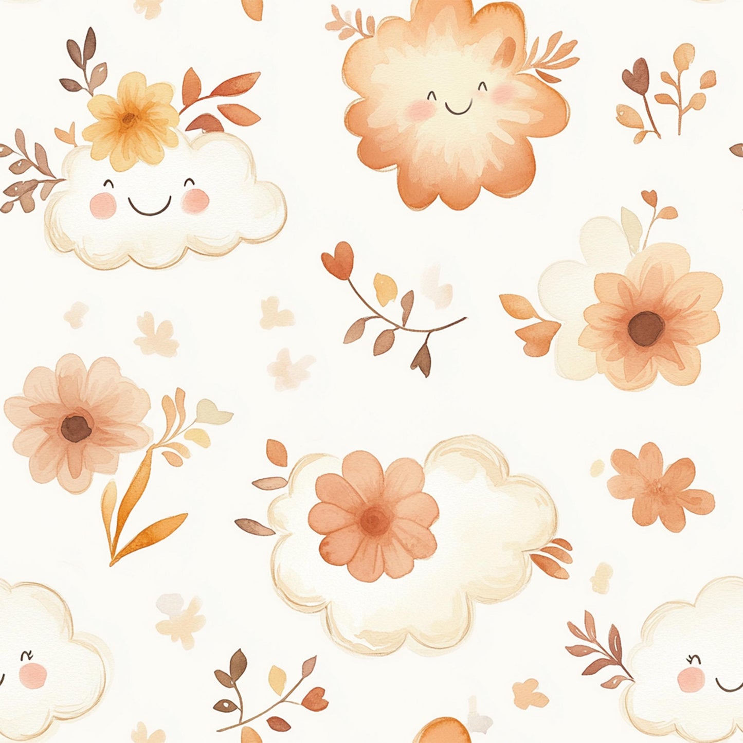 Eigenproduktion Stoff Wolken